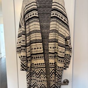 Elegant Black and White Women's Cardigan